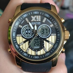 Kenneth Cole Reaction Gold with stone numerals